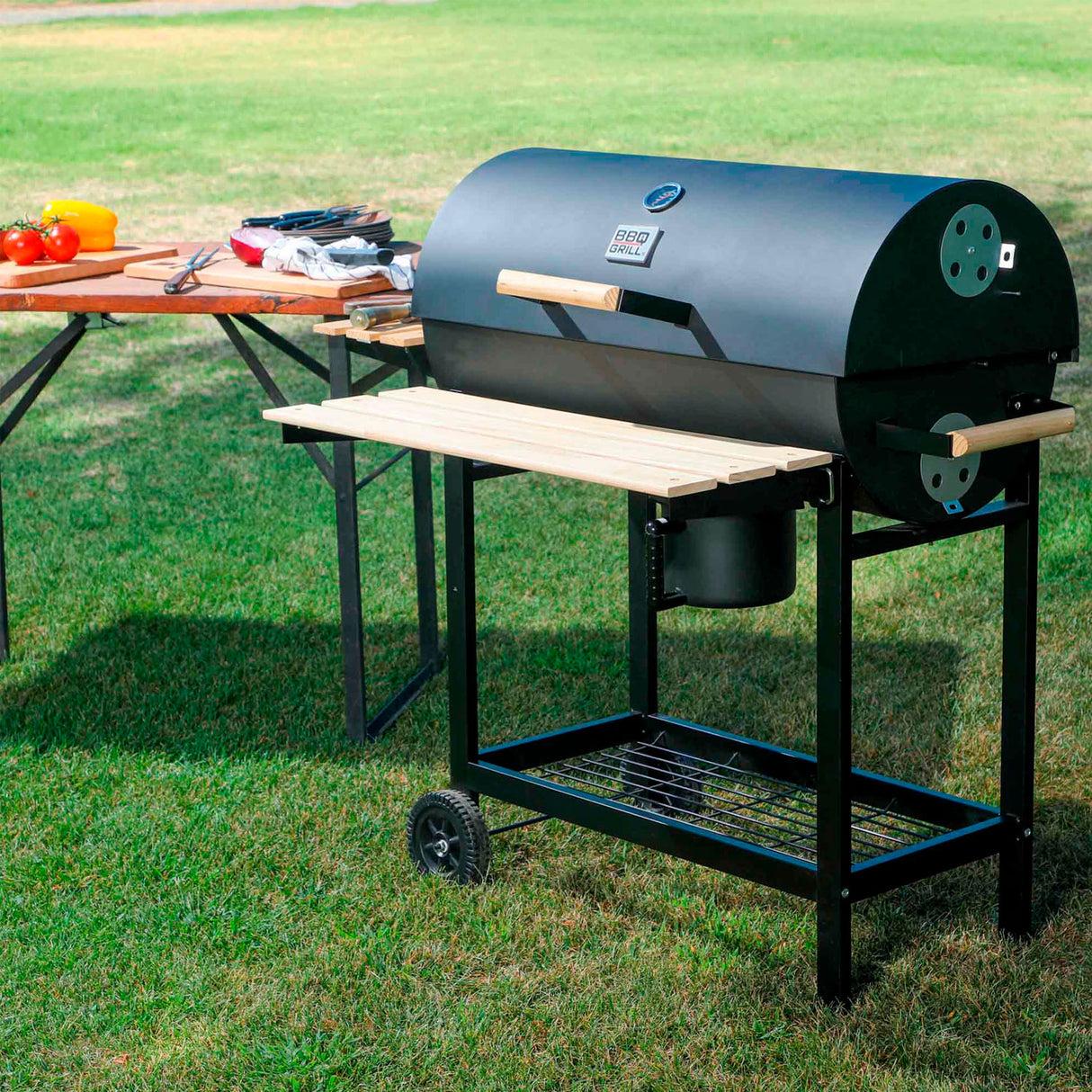 Parrilla Carbon Oregon Estilo Tambor BBQ Grill