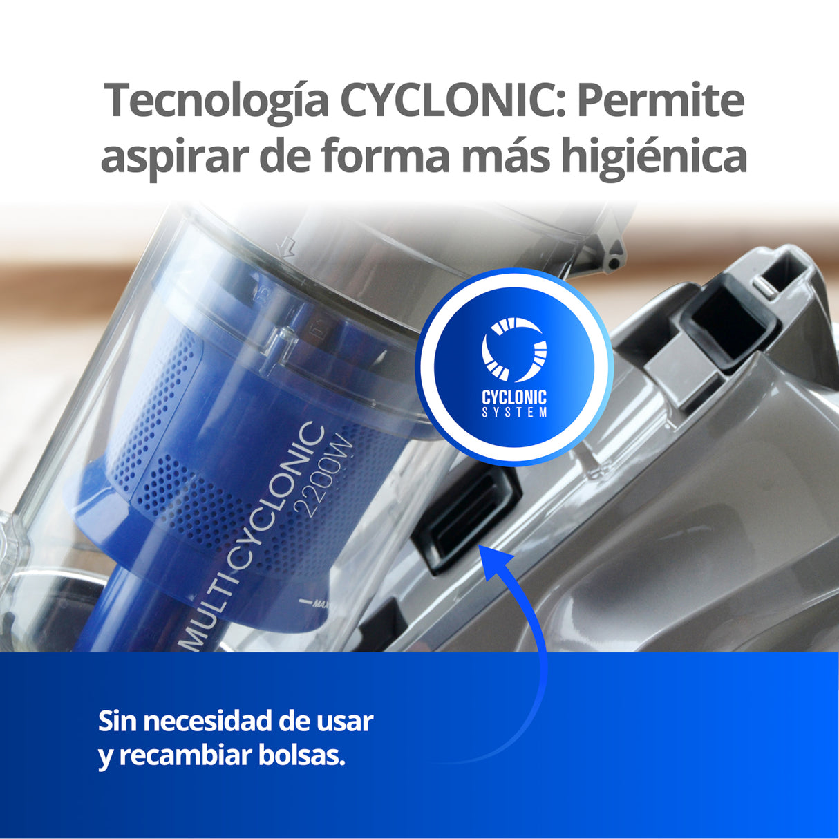 Aspiradora Ciclonica 2200W 3,5L hor Multicyclonic