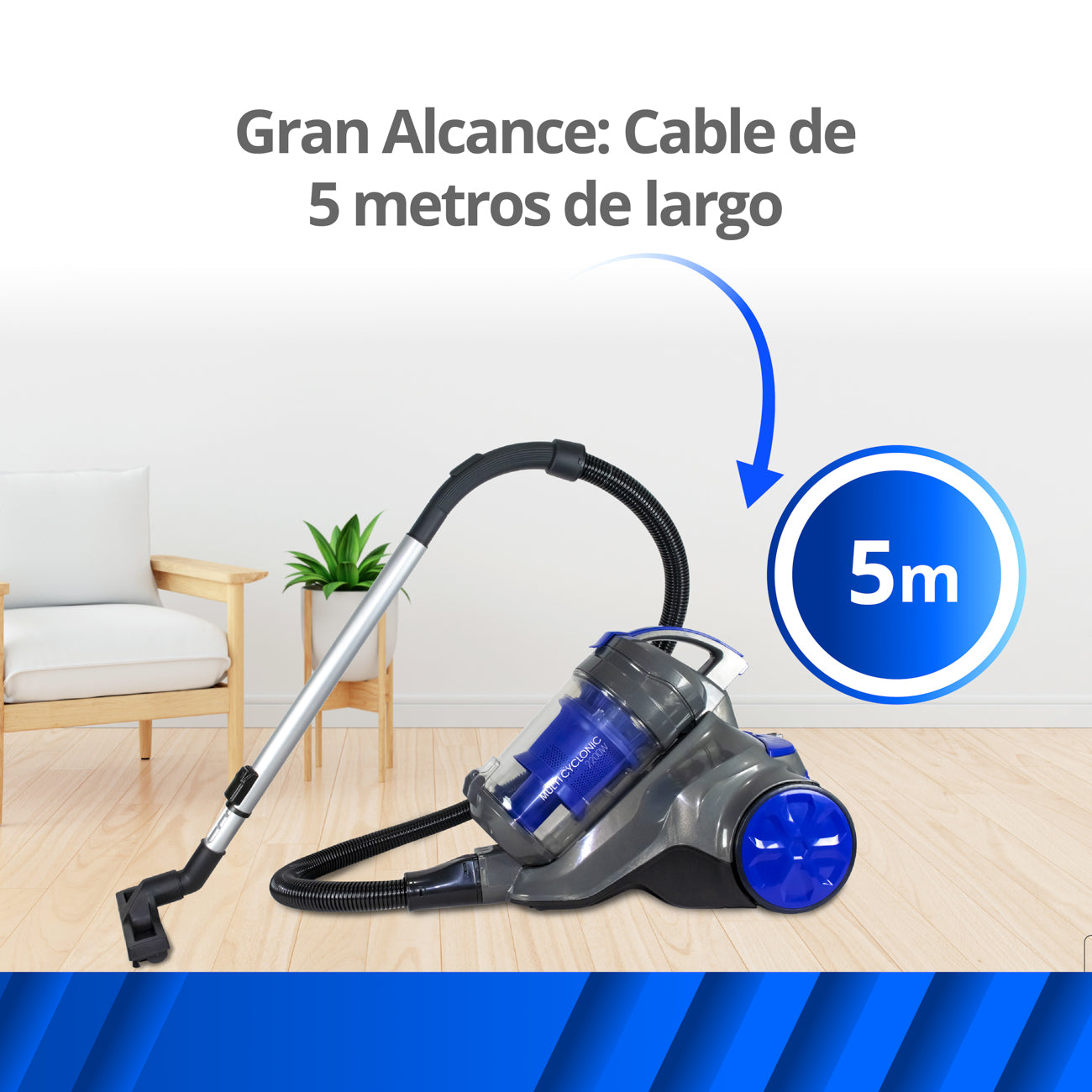 Aspiradora Ciclonica 2200W 3,5L hor Multicyclonic
