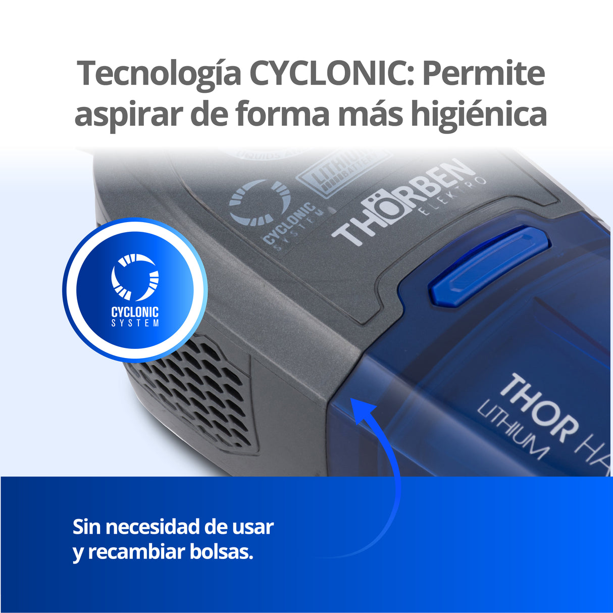Aspiradora Manual Inalambrica Thor Handy Lithium