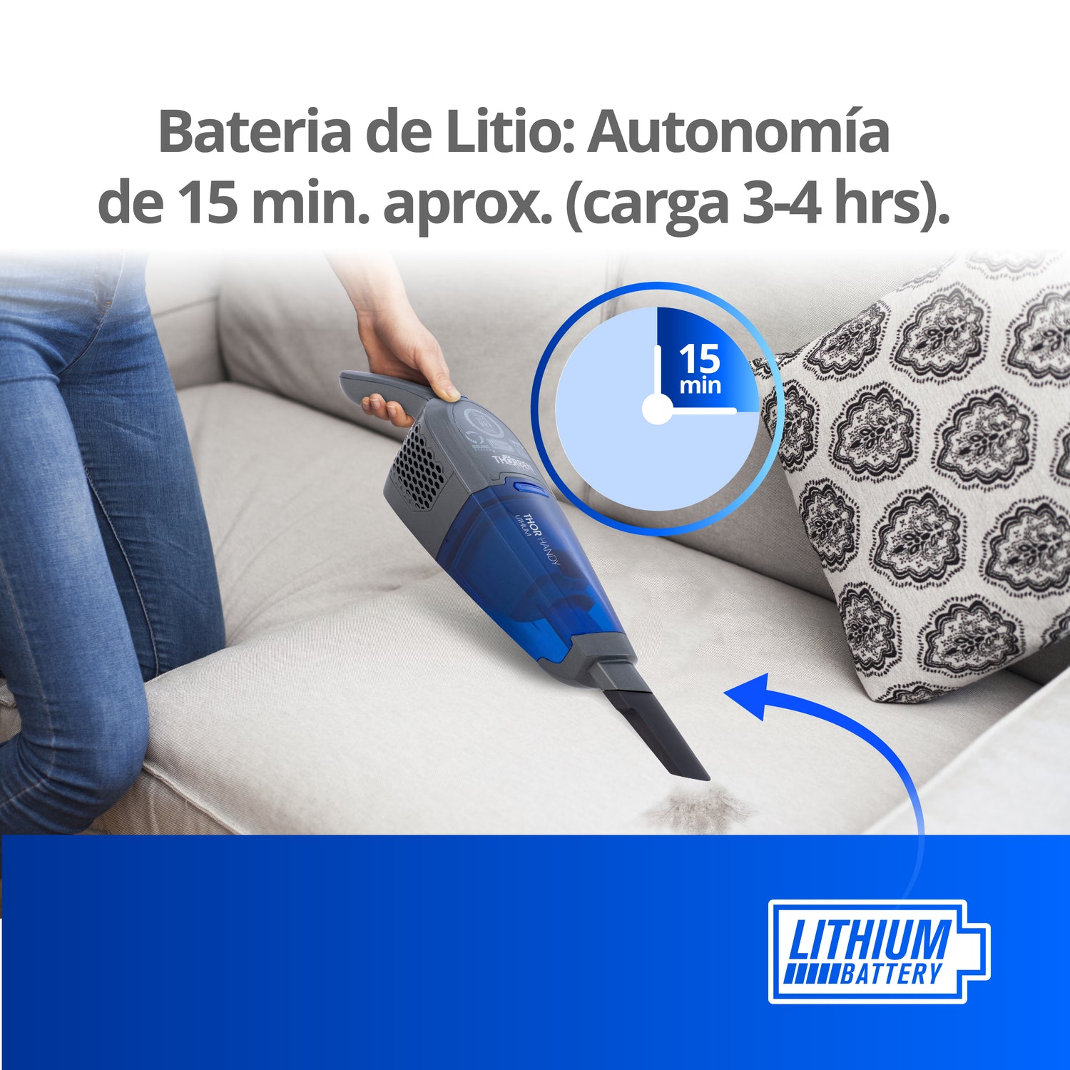 Aspiradora Manual Inalambrica Thor Handy Lithium