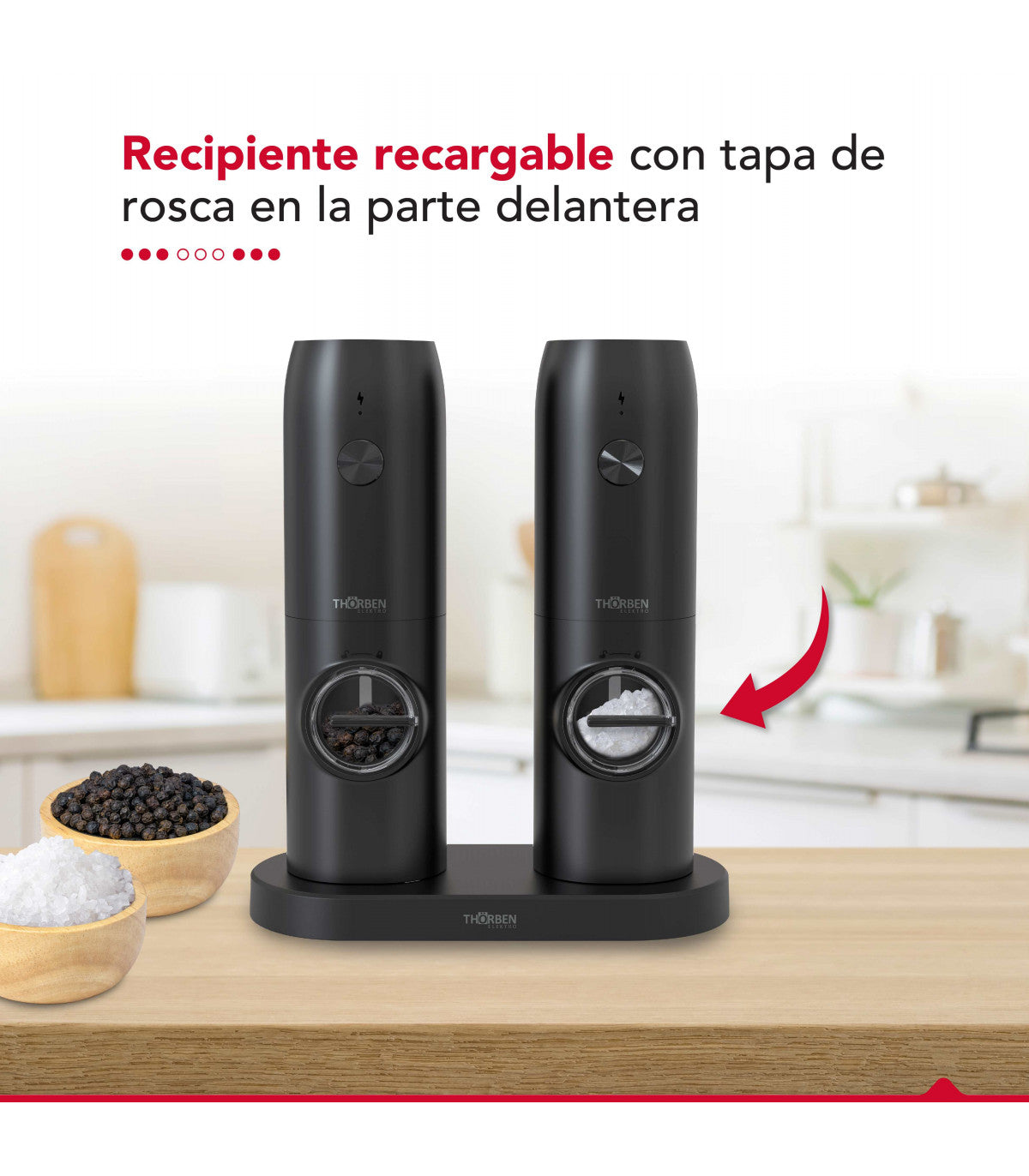 Moledora de Especias USB Thor Grinder Set