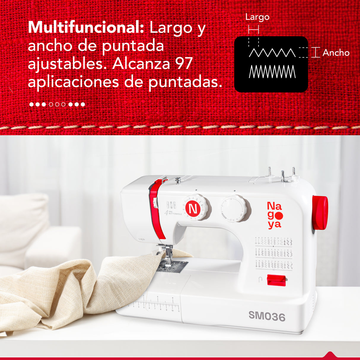 Maquina De Coser 36 Puntadas Nagoya SM036
