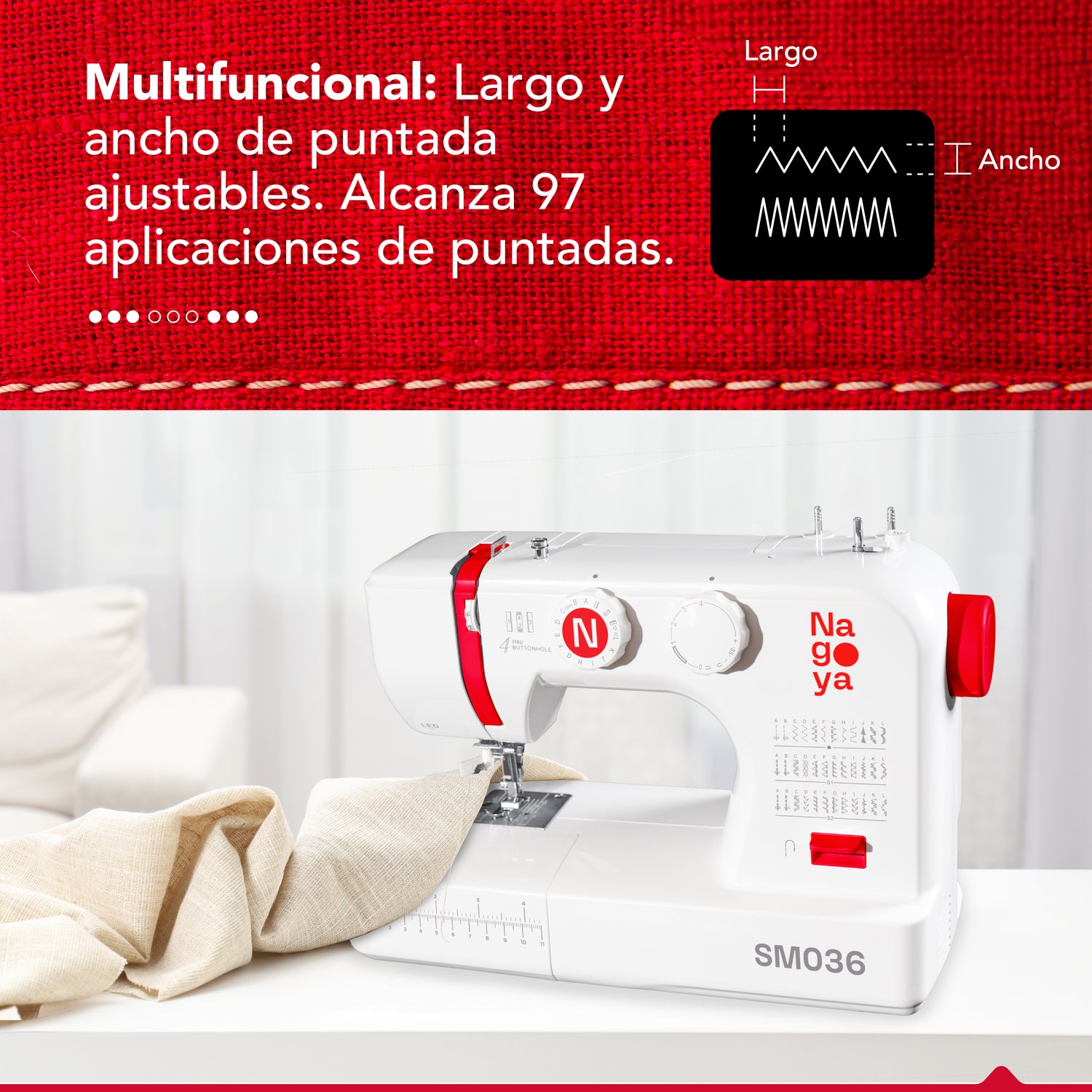 Maquina De Coser 36 Puntadas Nagoya SM036