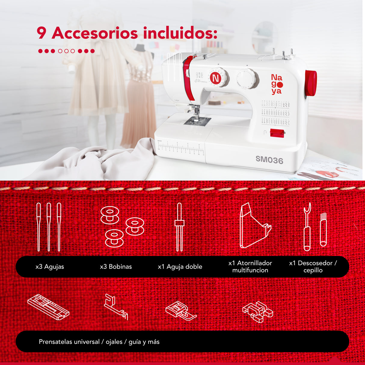 Maquina De Coser 36 Puntadas Nagoya SM036