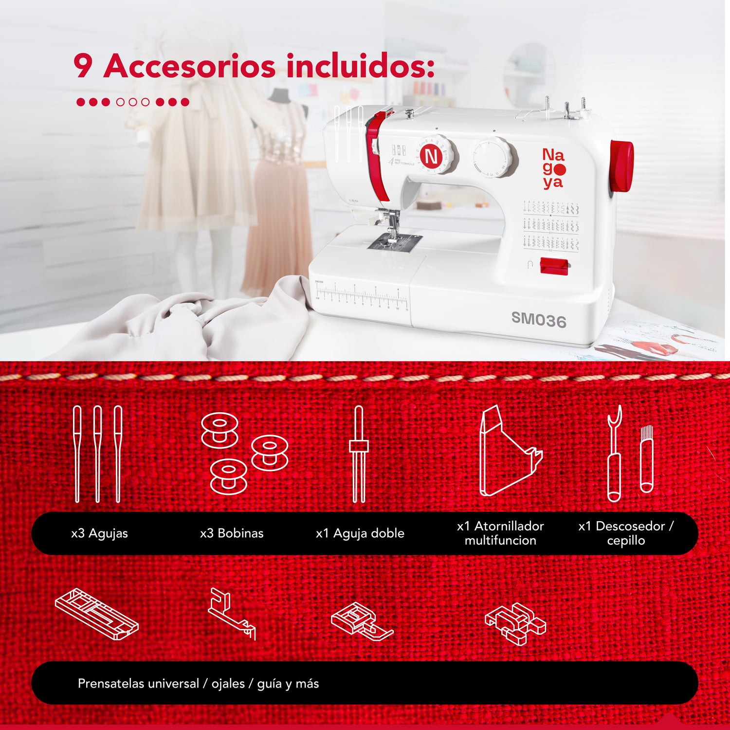 Maquina De Coser 36 Puntadas Nagoya SM036