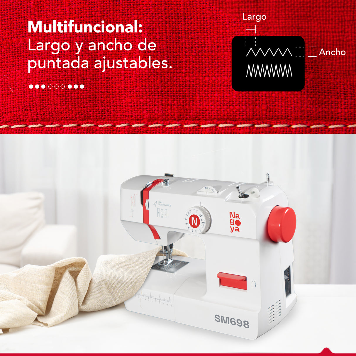 Maquina De Coser 12 Puntadas Nagoya SM698