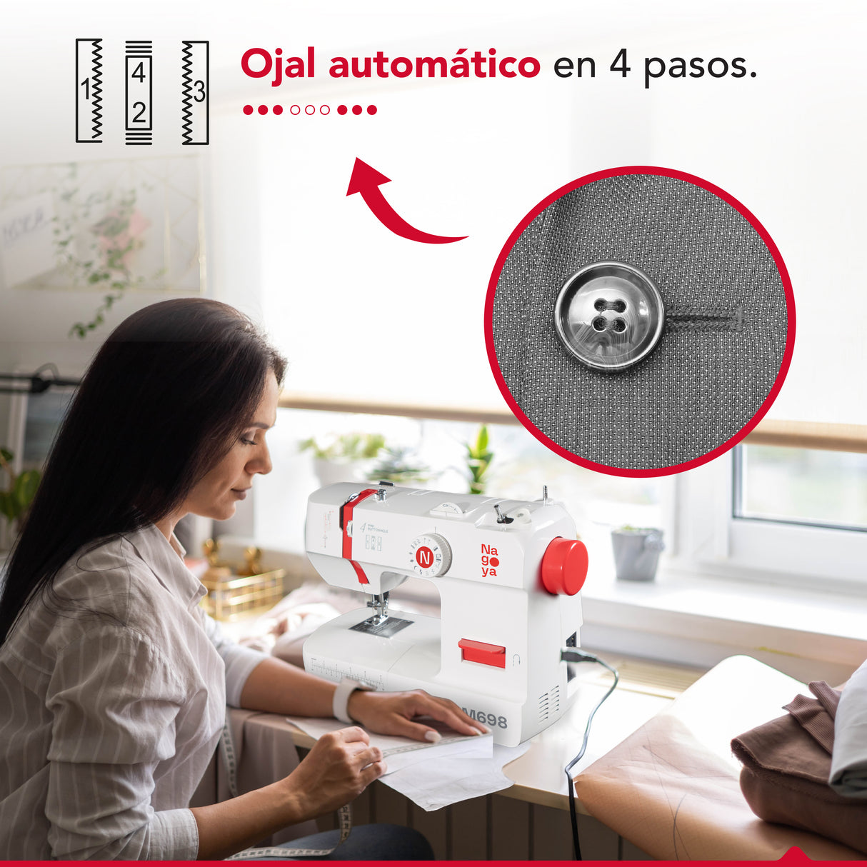 Maquina De Coser 12 Puntadas Nagoya SM698