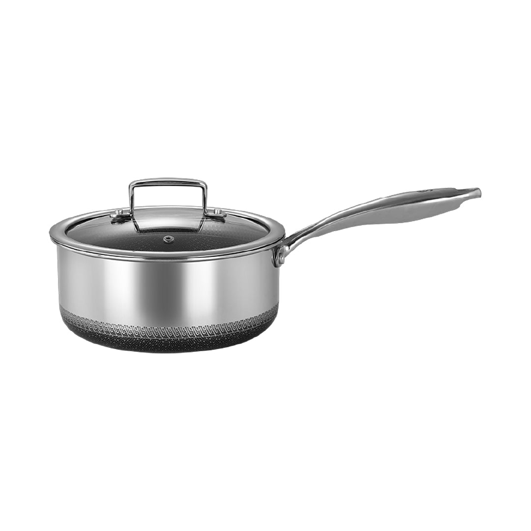 Cacerola KSTAR 18 cm con Tapa de Vidrio Acero Inoxidable