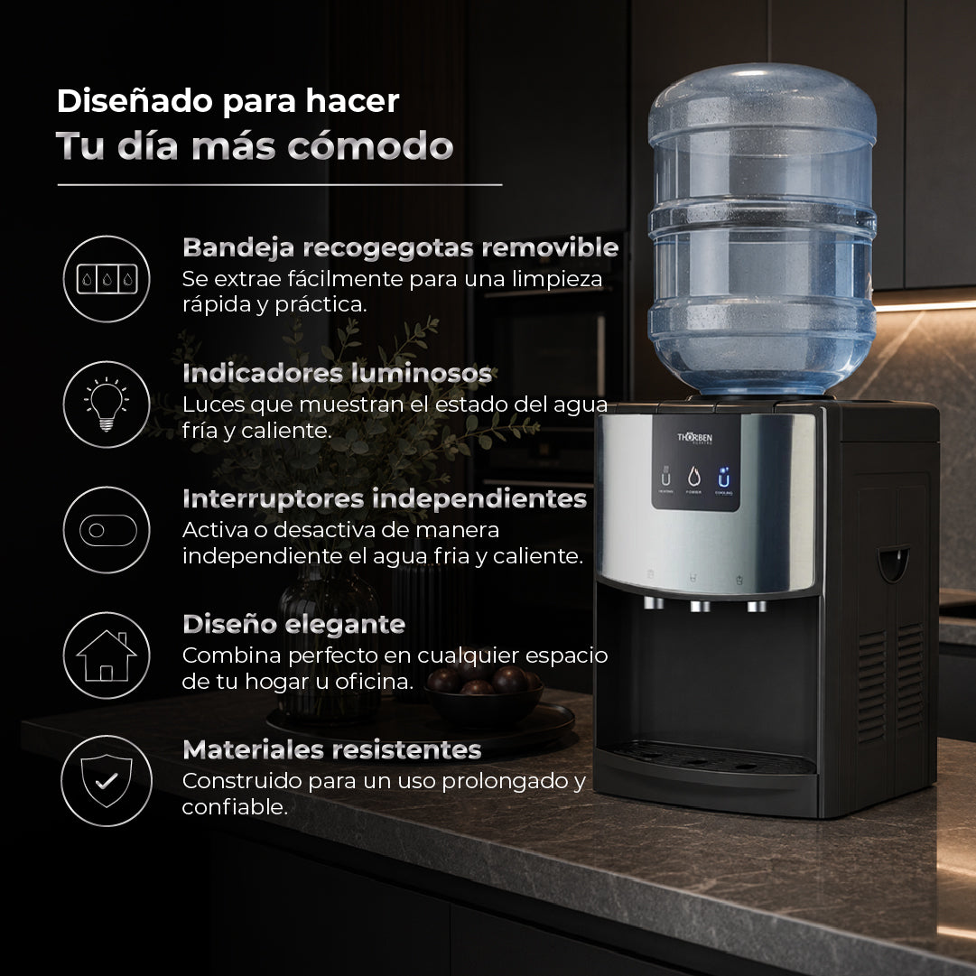 Dispensador de Agua Mesa 3 temperaturas Thor 3Temp Desk