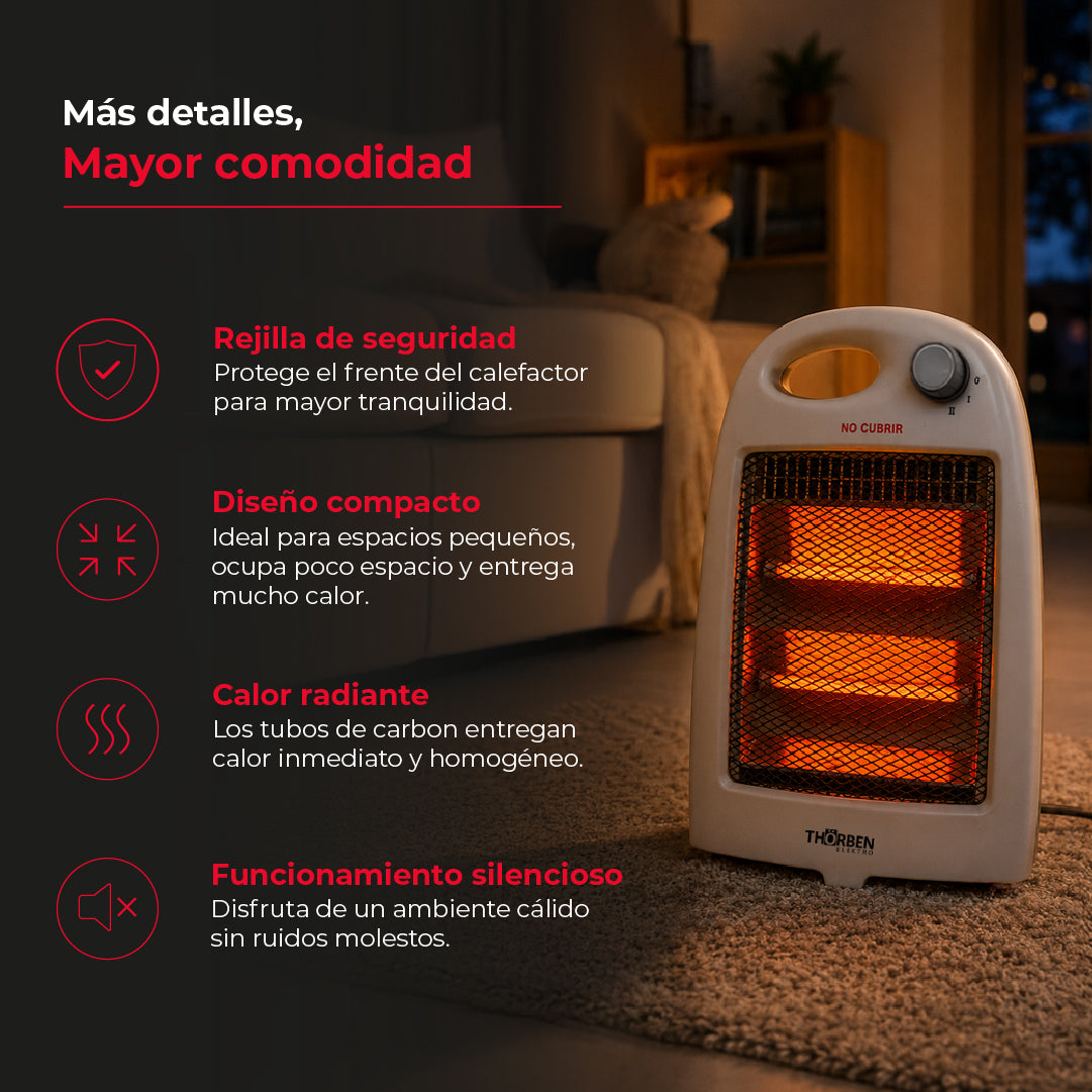 Estufa eléctrica Thor Carbon Heat 800