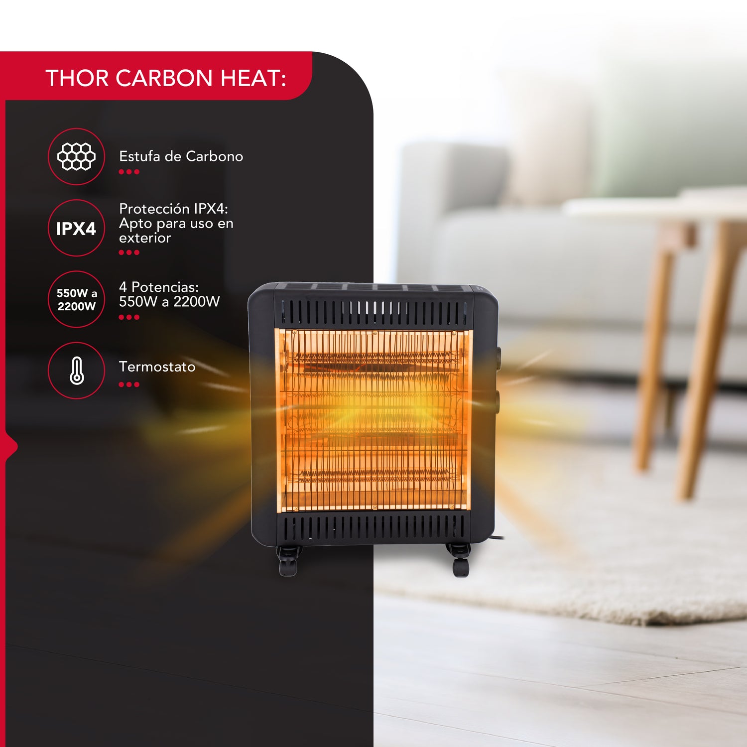 Estufa eléctrica Thor Carbon Heat