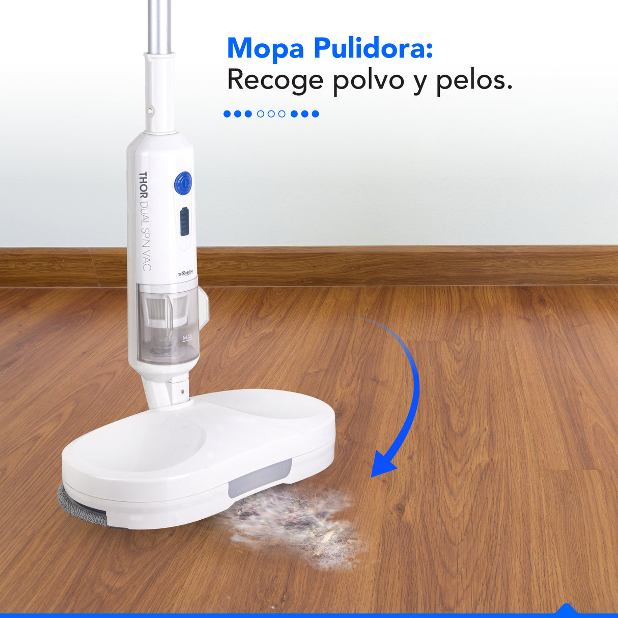 Pulidora, mopa y aspiradora vertical/manual Dual Spin Vac