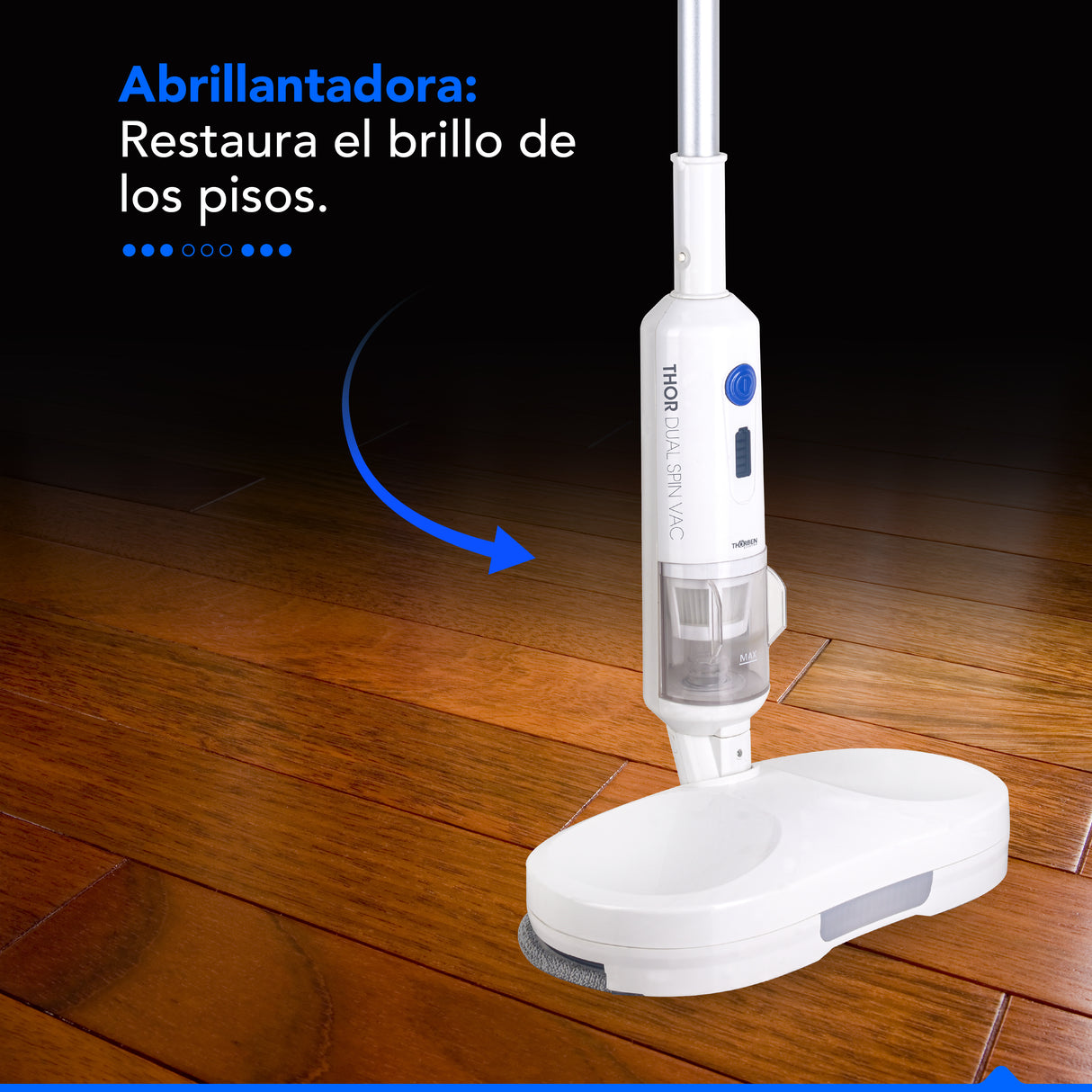 Pulidora, mopa y aspiradora vertical/manual Dual Spin Vac