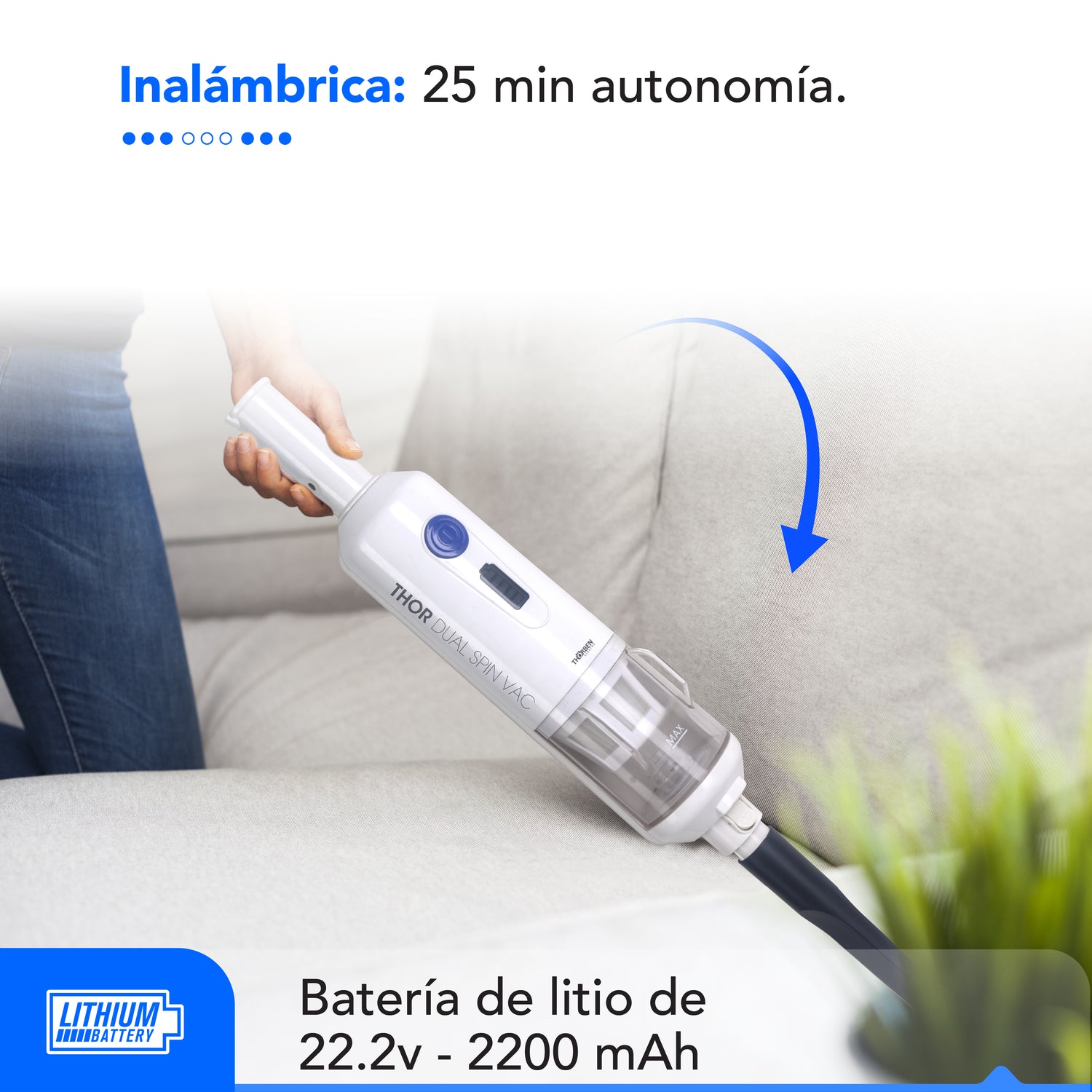 Pulidora, mopa y aspiradora vertical/manual Dual Spin Vac