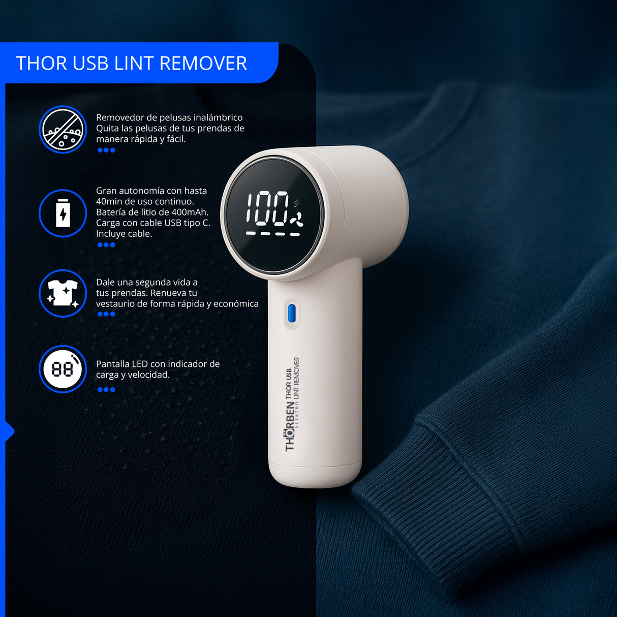 Removedor de Pelusas Thor USB Lint Remover