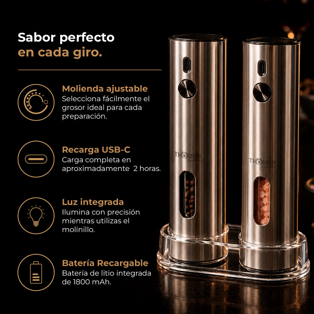 Moledor de Especias Thor Usb Deluxe Grinder Set
