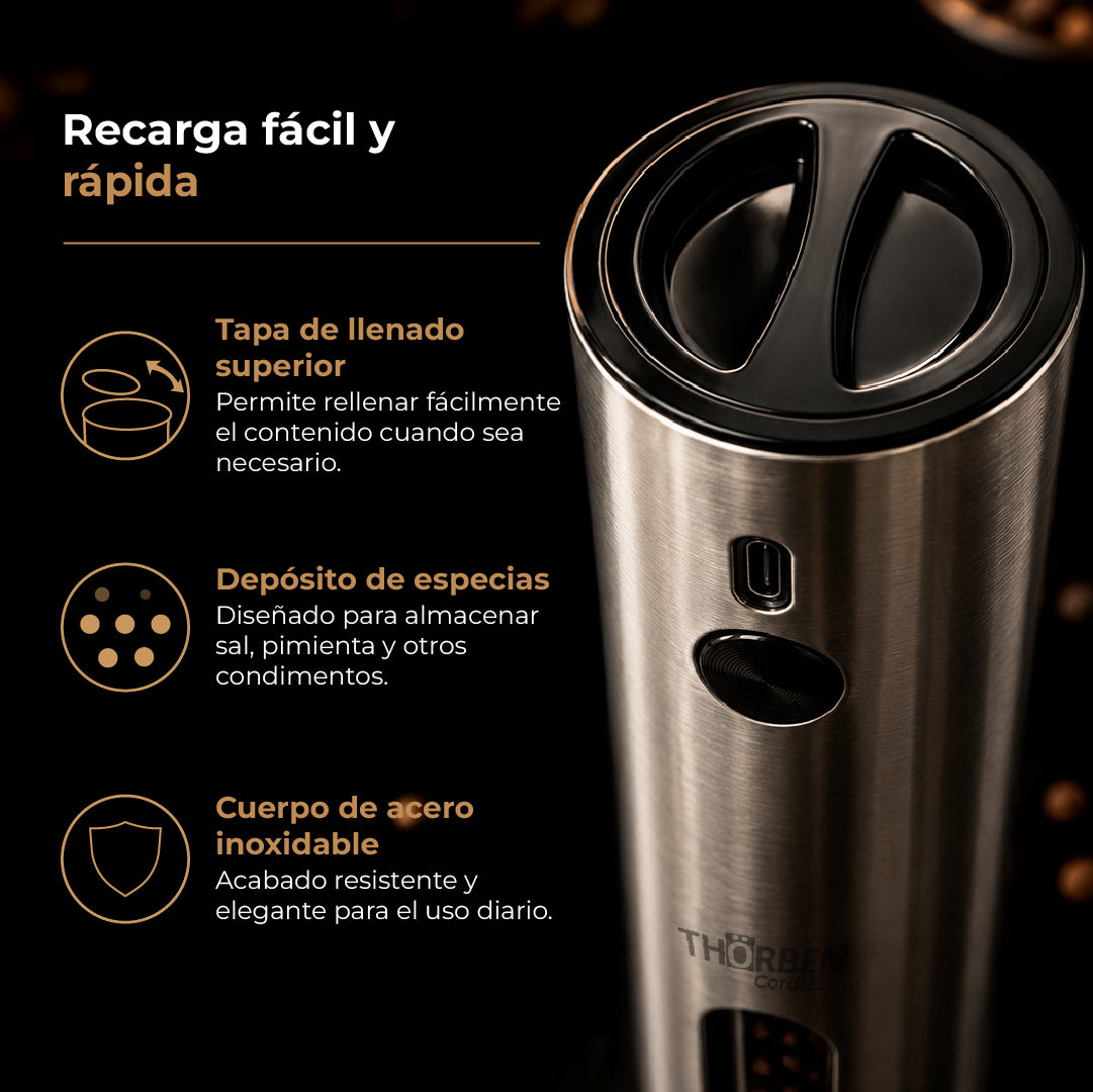 Moledor de Especias Thor Usb Deluxe Grinder Set