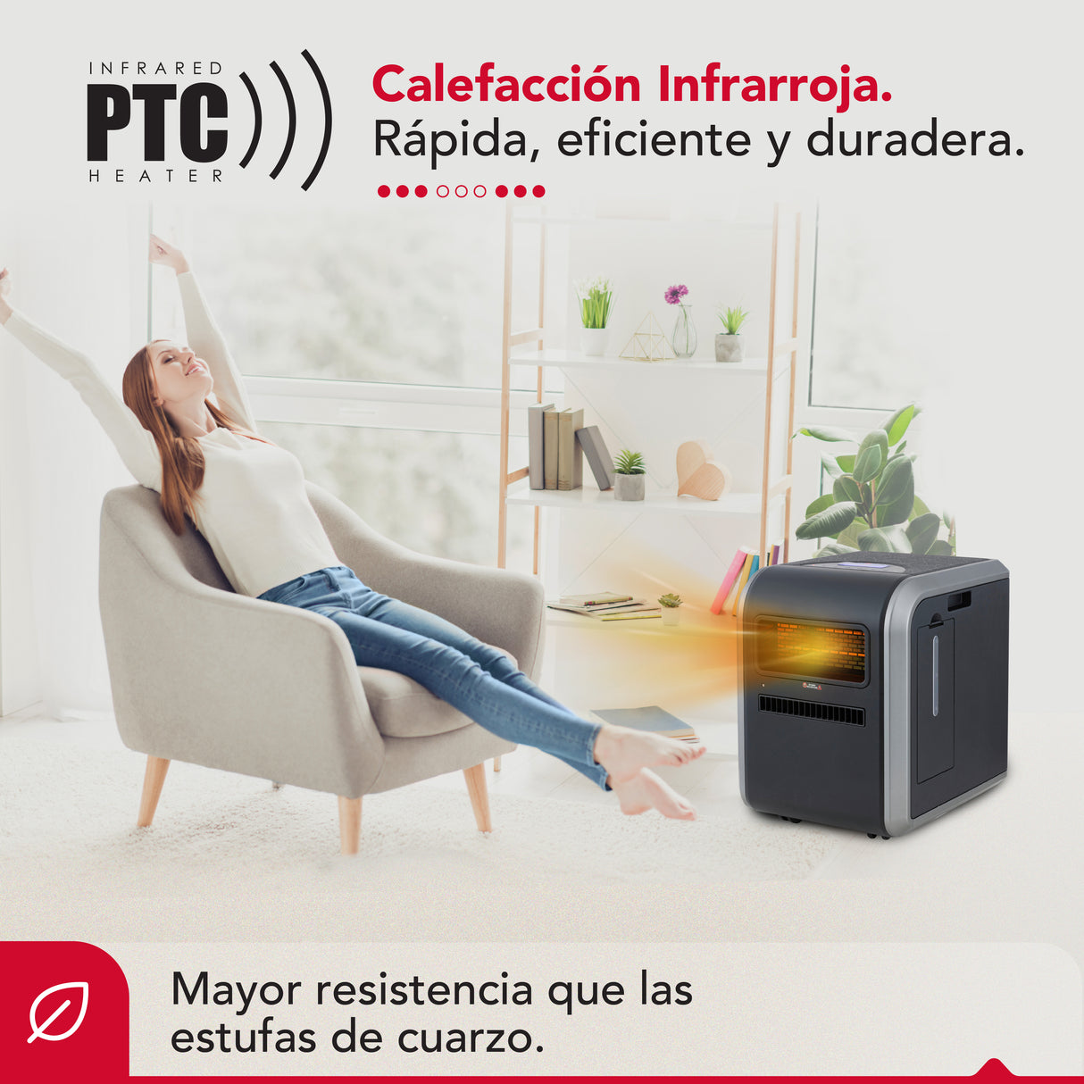 Estufa infrarroja 4 en 1 Thor 1500H Wifi