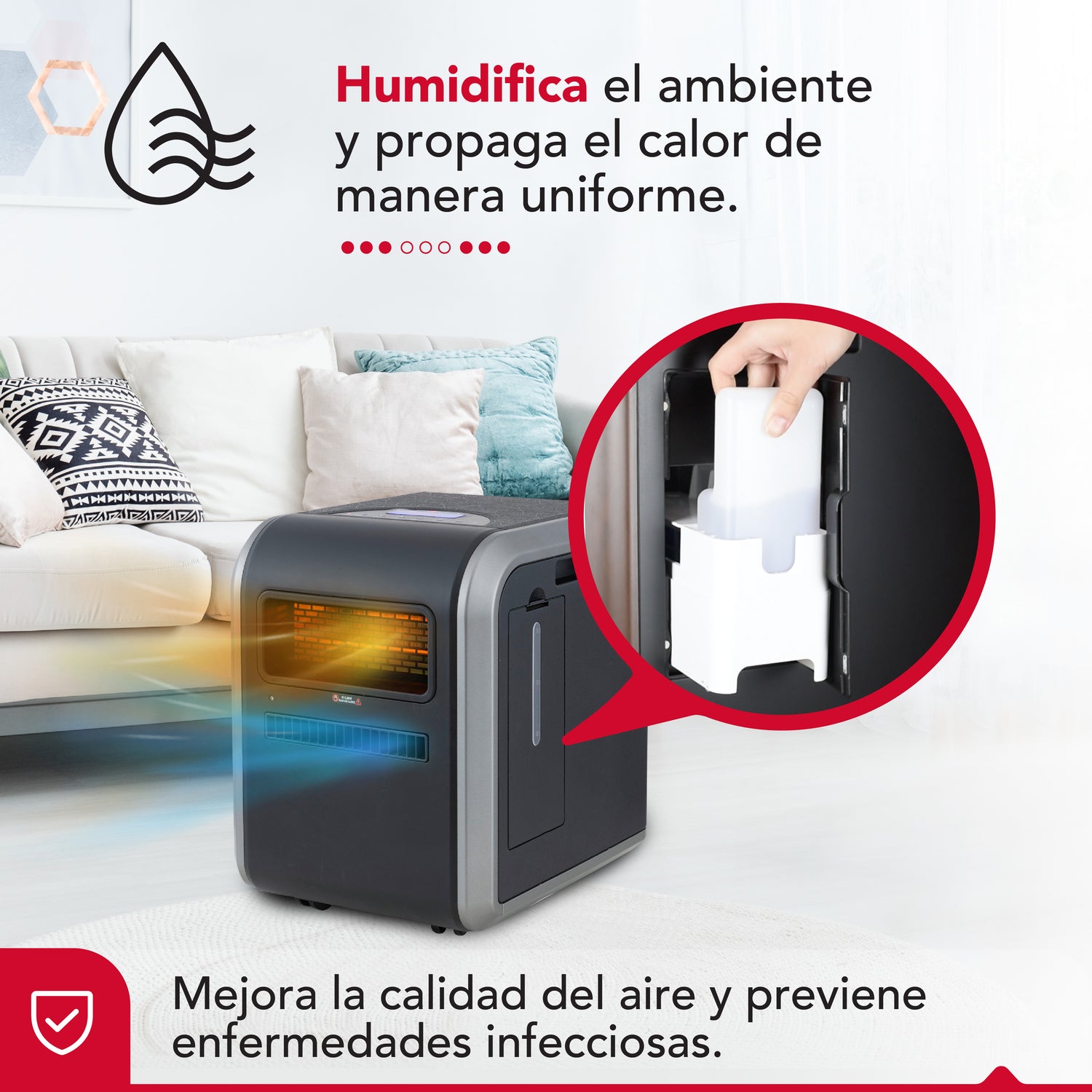 Estufa infrarroja 4 en 1 Thor 1500H Wifi