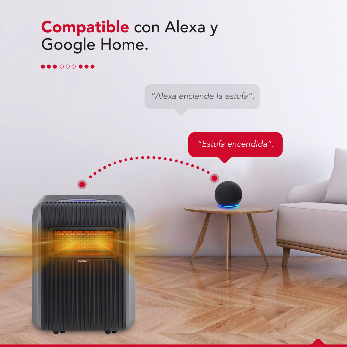 Estufa infrarroja 3 en 1Thor 1500 Wifi
