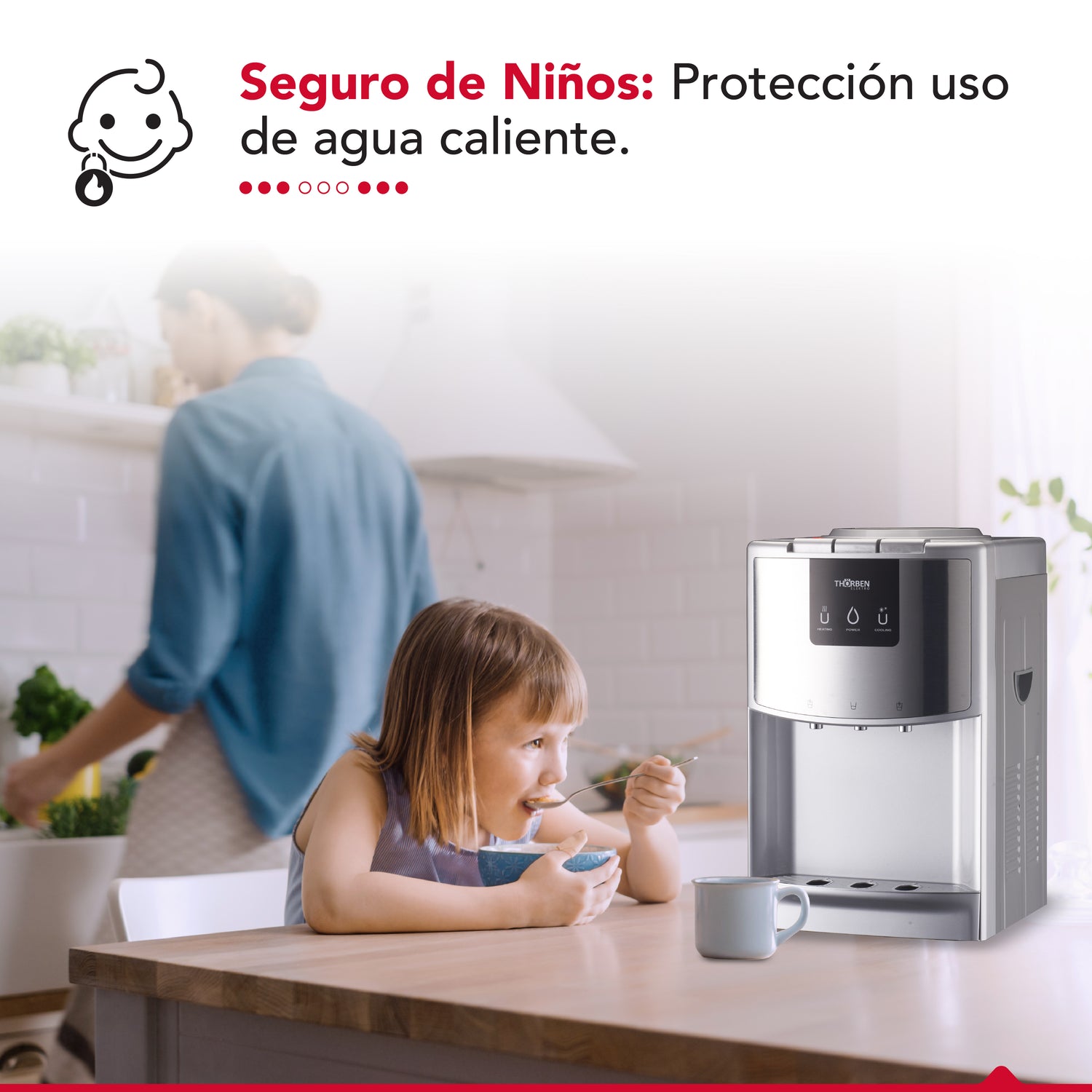 Dispensador de Agua Mesa 3 temperaturas Thor 3Temp Desk