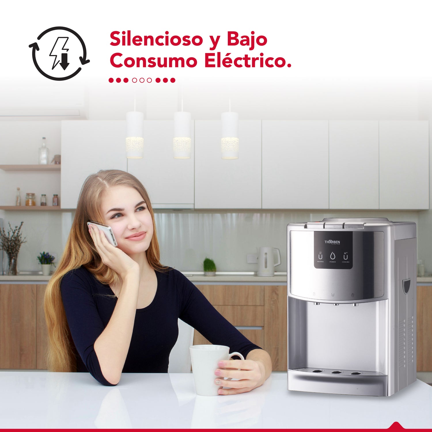 Dispensador de Agua Mesa 3 temperaturas Thor 3Temp Desk