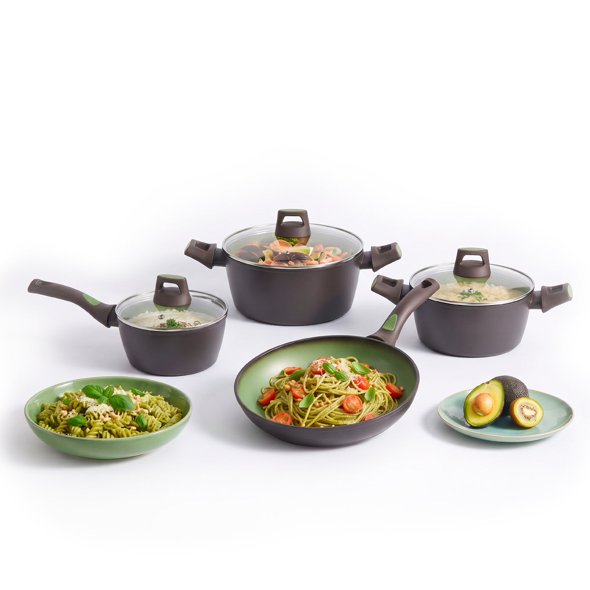 Batería de Cocina Thor Avocado 7 Piezas