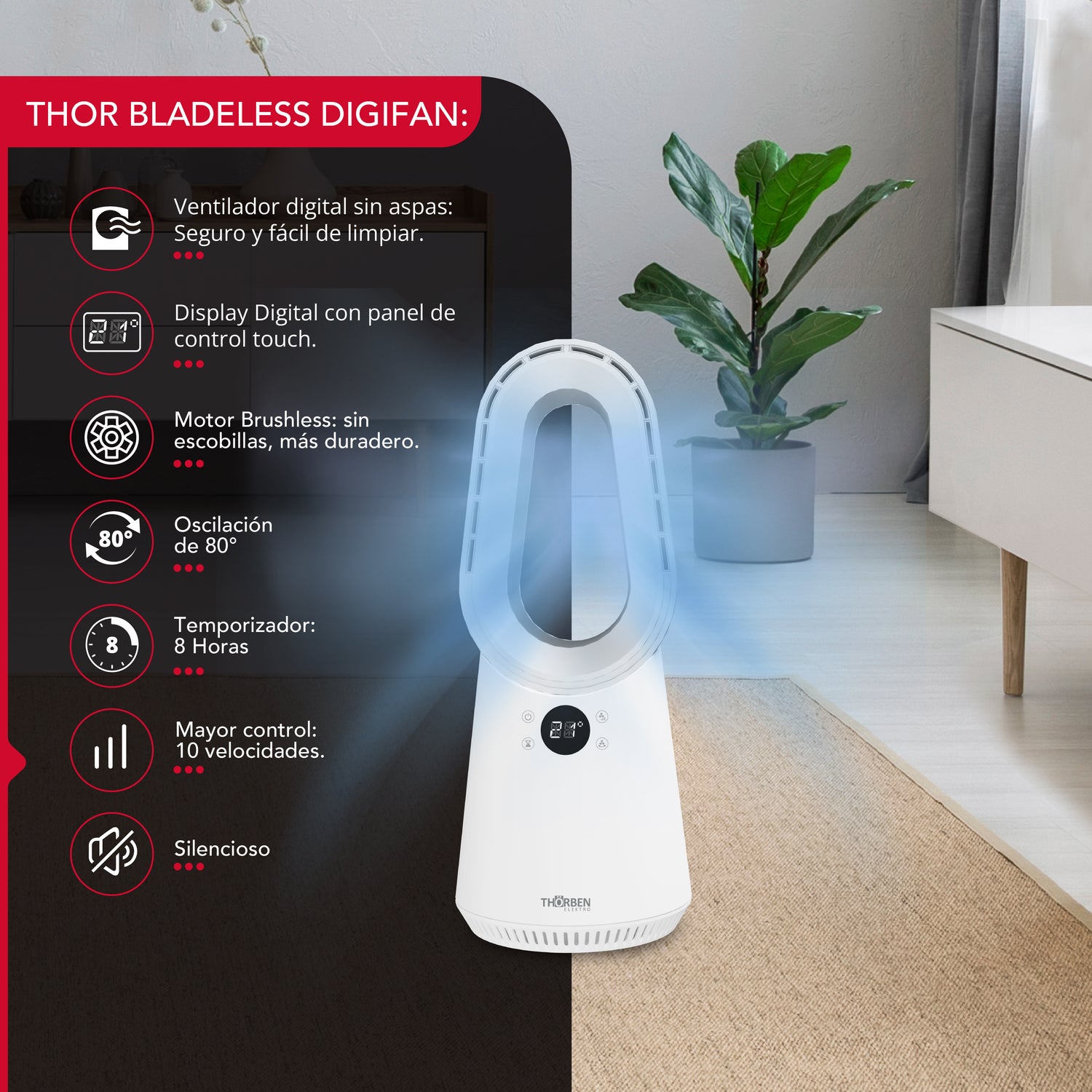 Ventilador sin aspas Thor Bladeless Digifan