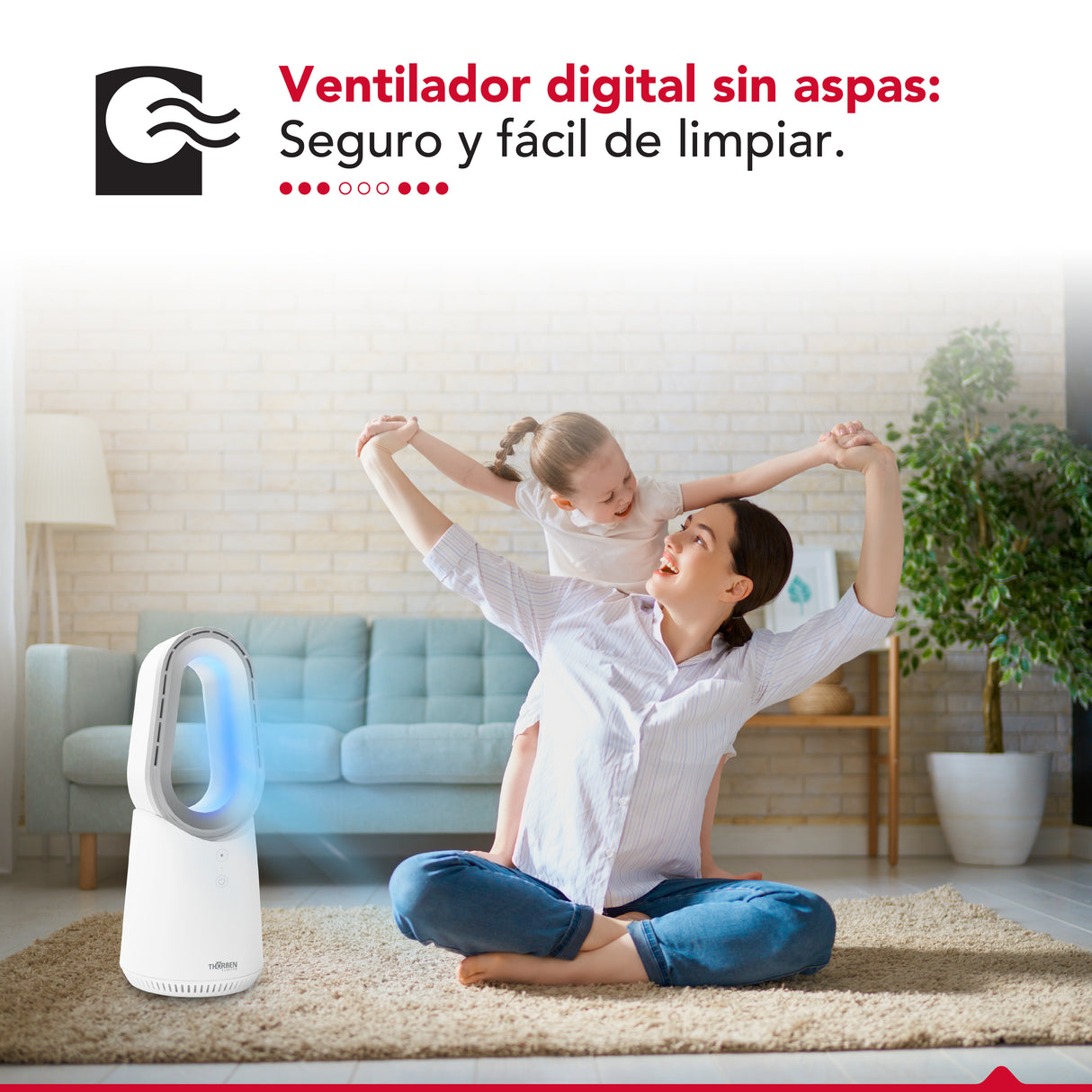 Ventilador sin aspas Thor Bladeless Ledfan