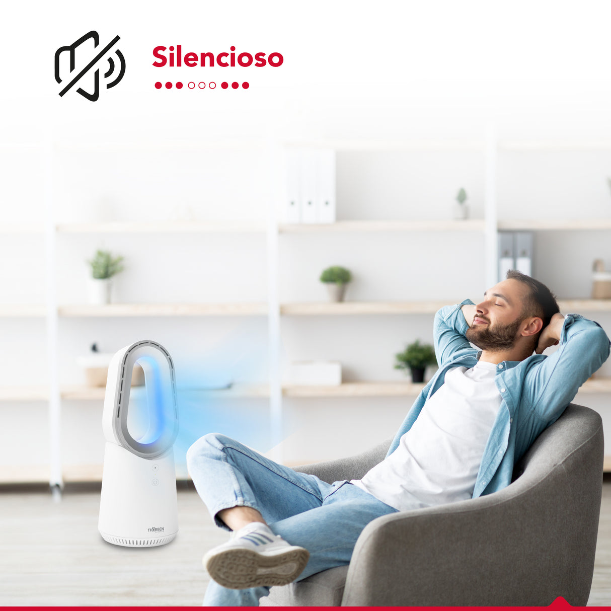 Ventilador sin aspas Thor Bladeless Ledfan