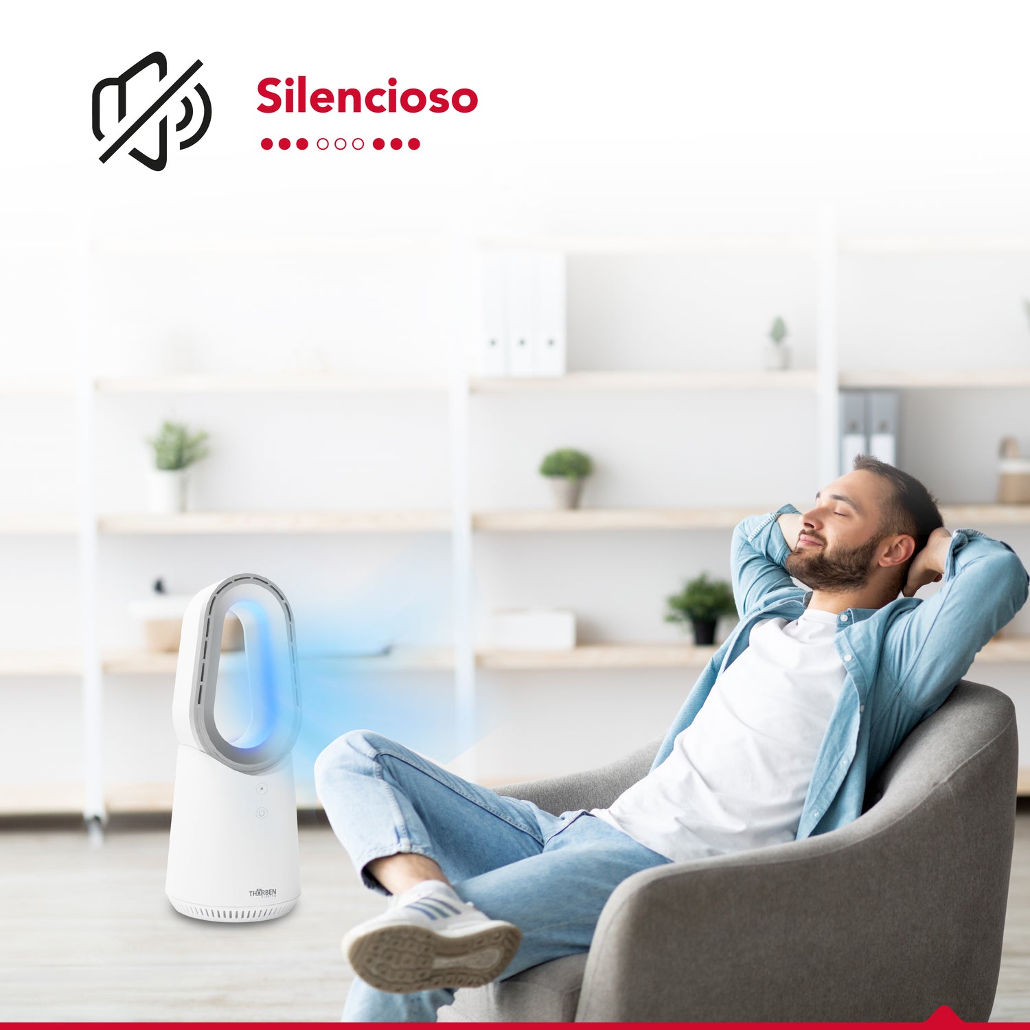 Ventilador sin aspas Thor Bladeless Ledfan