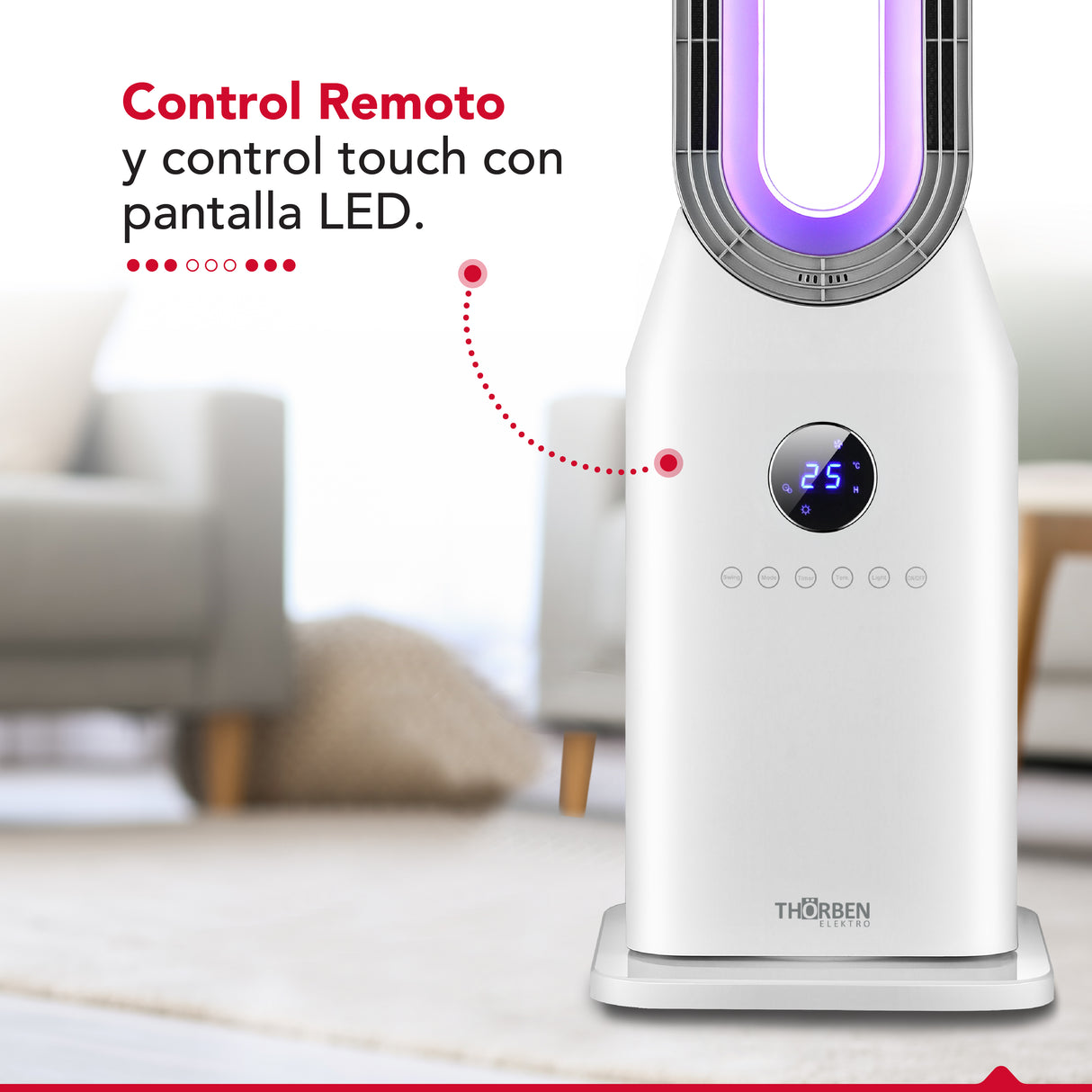 Calefactor y ventilador sin aspas  Thor Bladeless Pro