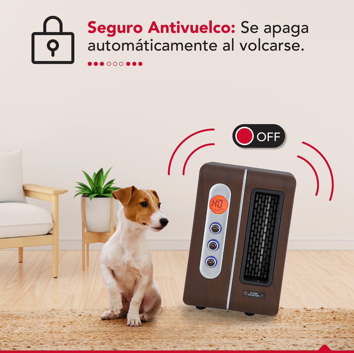 Estufa Infrarroja 3 en 1 Thorben Brick 1500