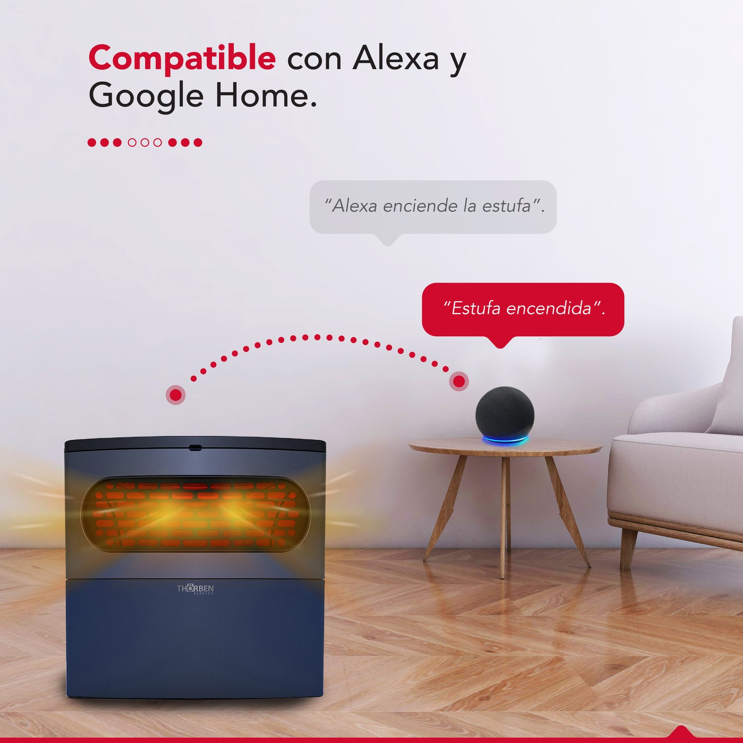 Estufa infrarroja 3 en 1 Thor Compact Wifi