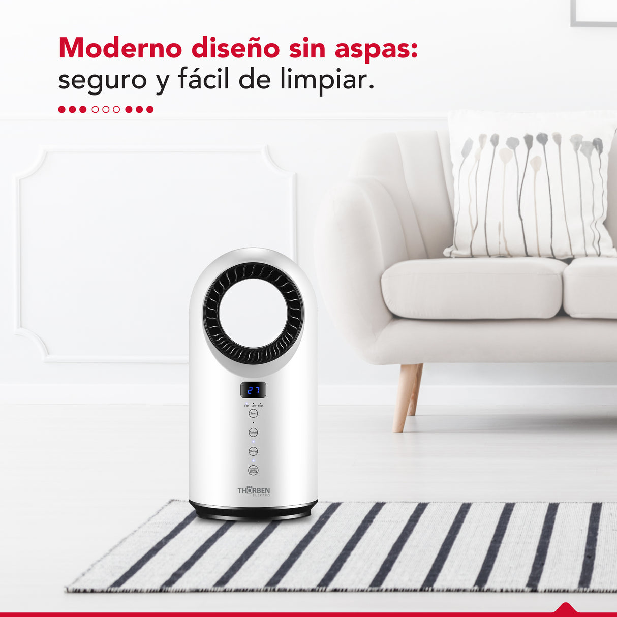 Calefactor y ventilador sin aspas Thor Cylope 2en1