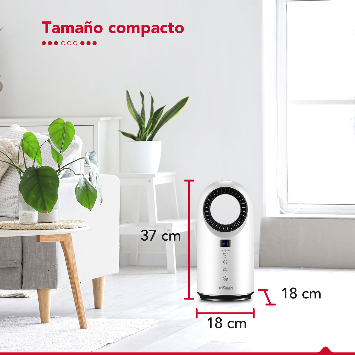 Calefactor y ventilador sin aspas Thor Cylope 2en1