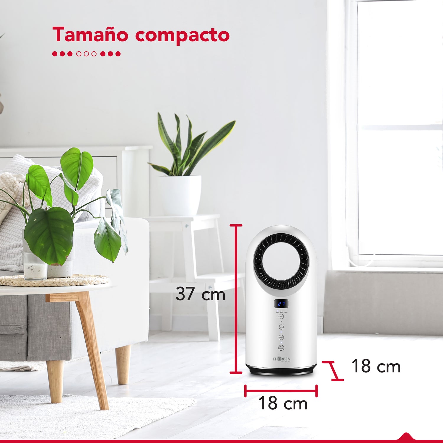 Calefactor y ventilador sin aspas Thor Cylope 2en1