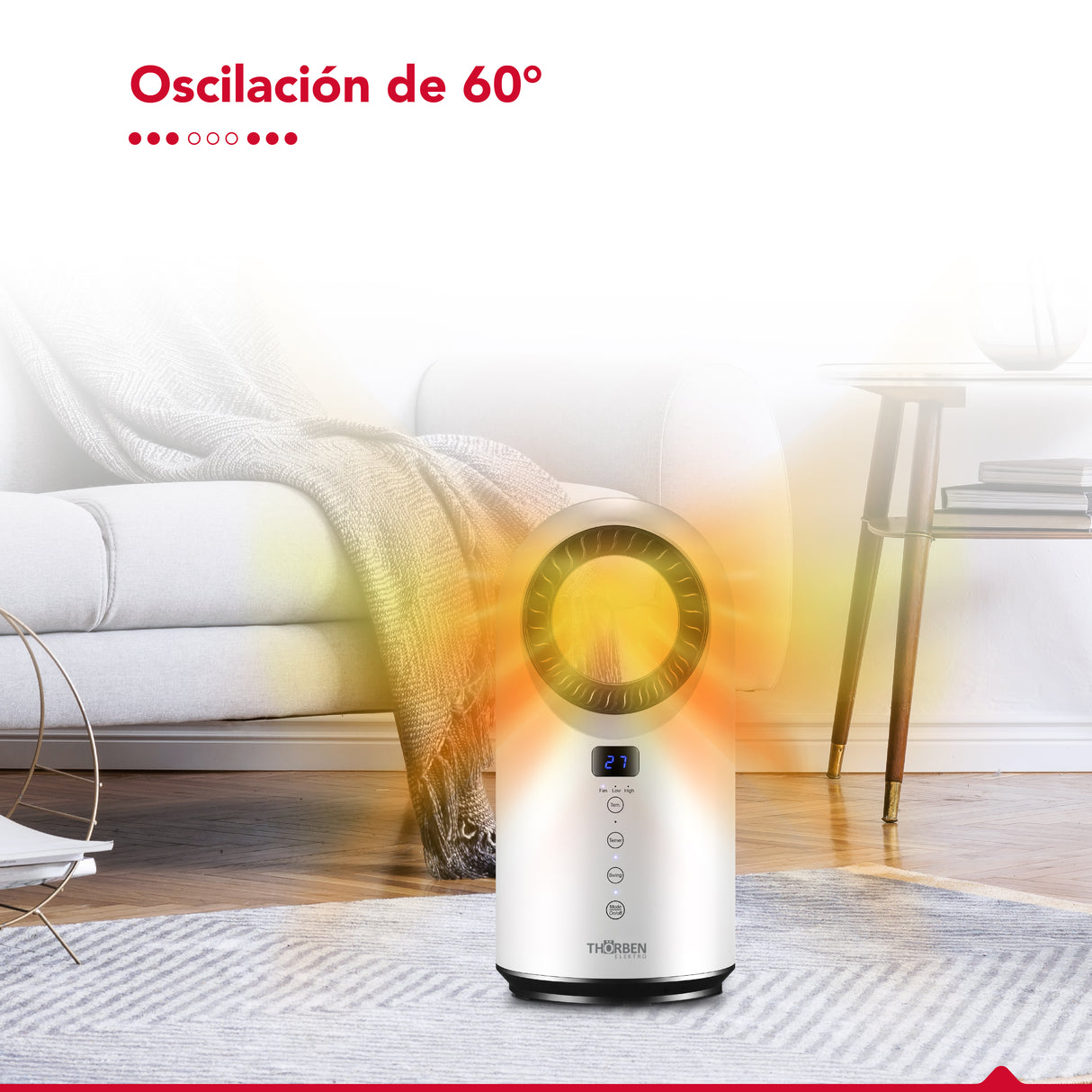 Calefactor y ventilador sin aspas Thor Cylope 2en1