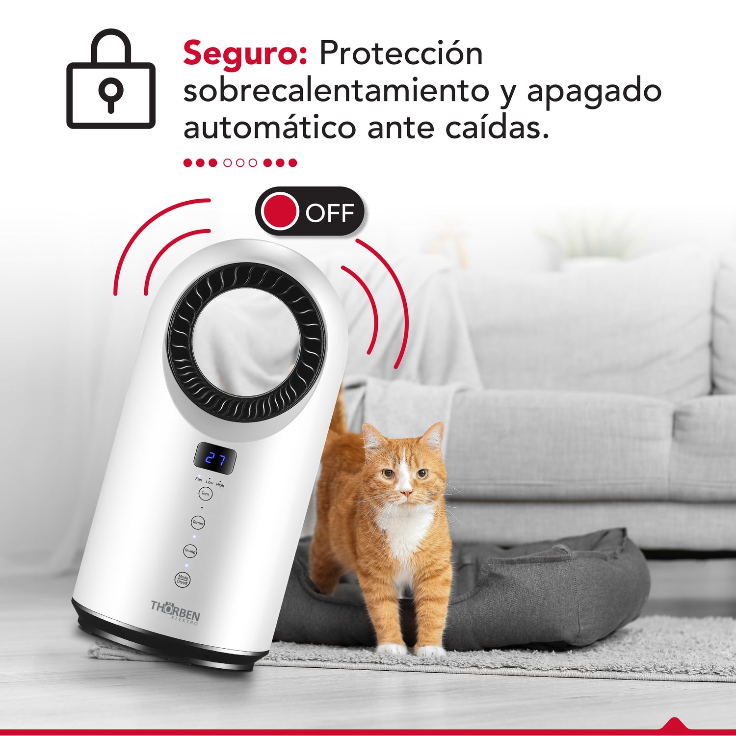 Calefactor y ventilador sin aspas Thor Cylope 2en1