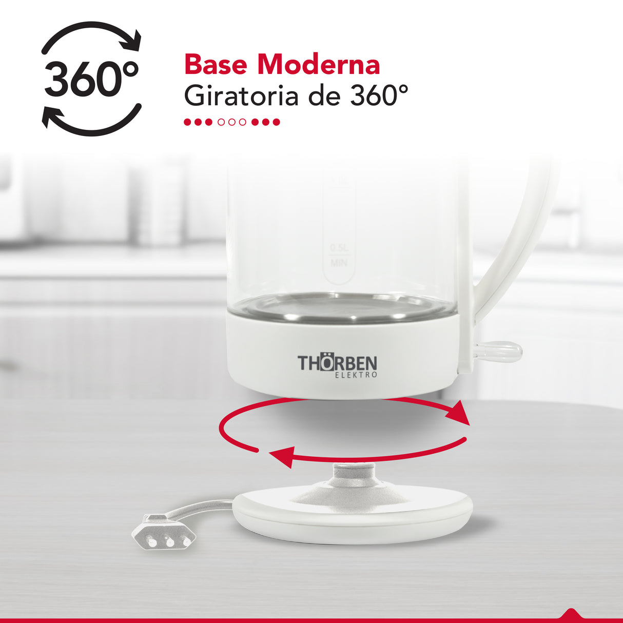 Hervidor Thor Fill & Clean Glass