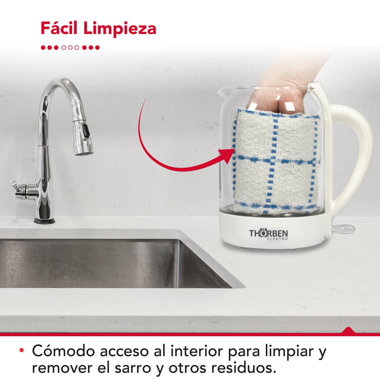 Hervidor Thor Fill & Clean Glass