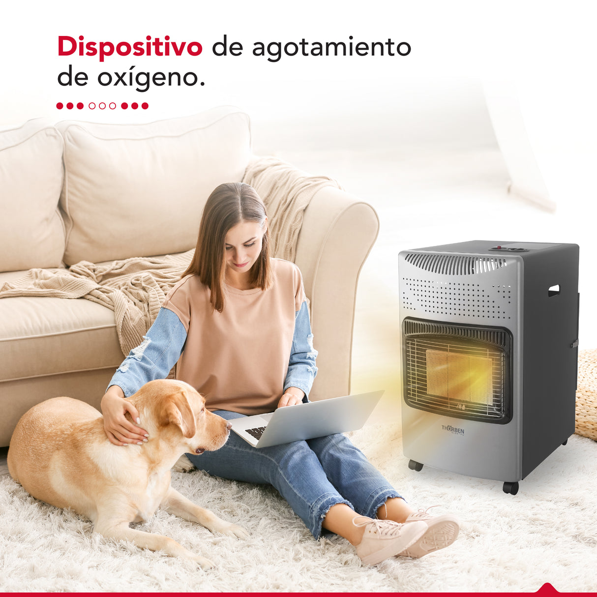 Estufa a gas Thor GL 15K Silver