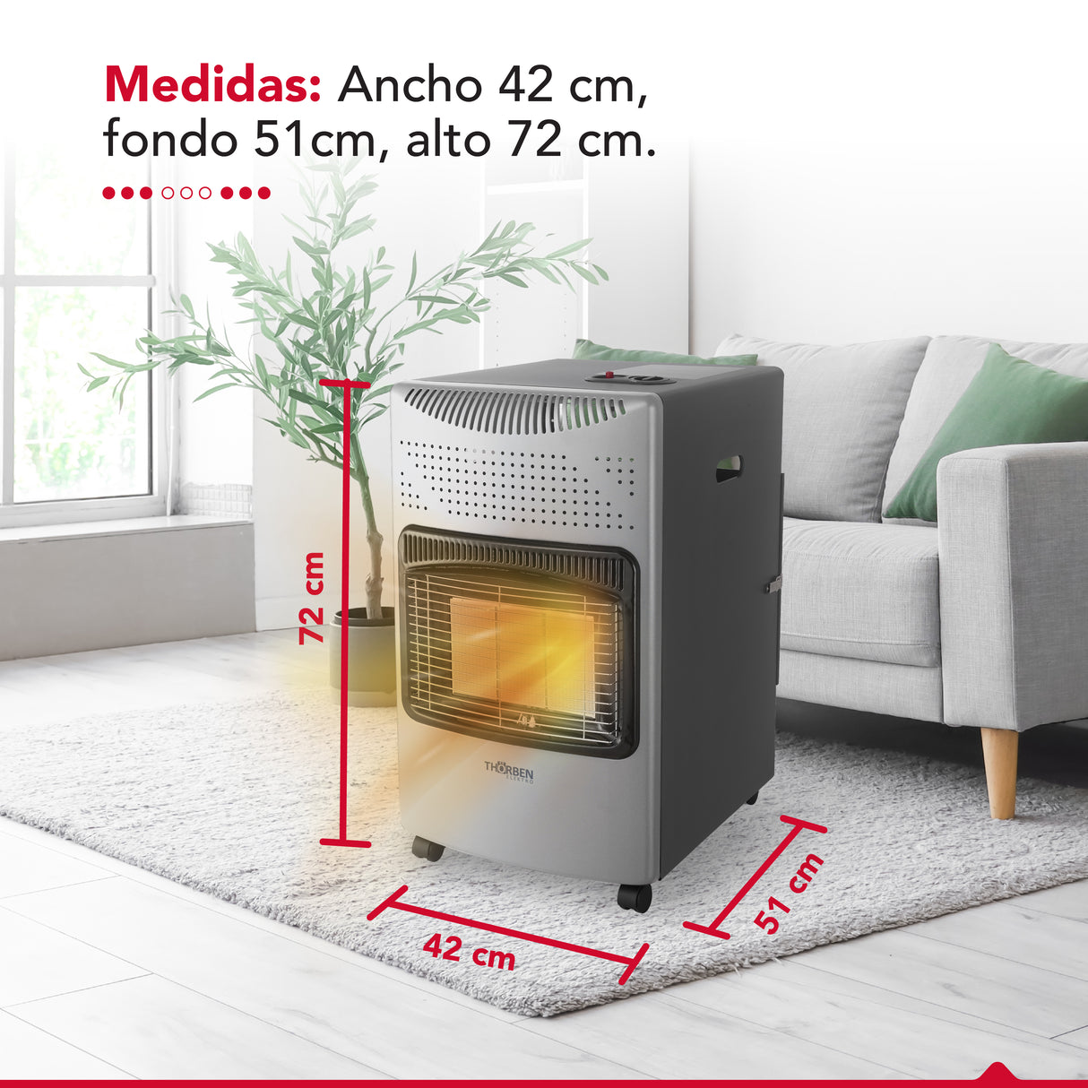 Estufa a gas Thor GL 15K Silver