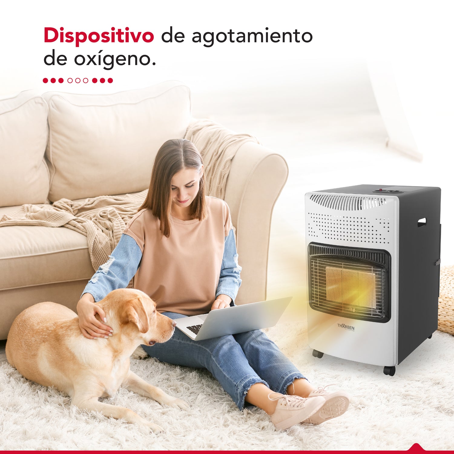 Estufa a gas Thor GL 15K White
