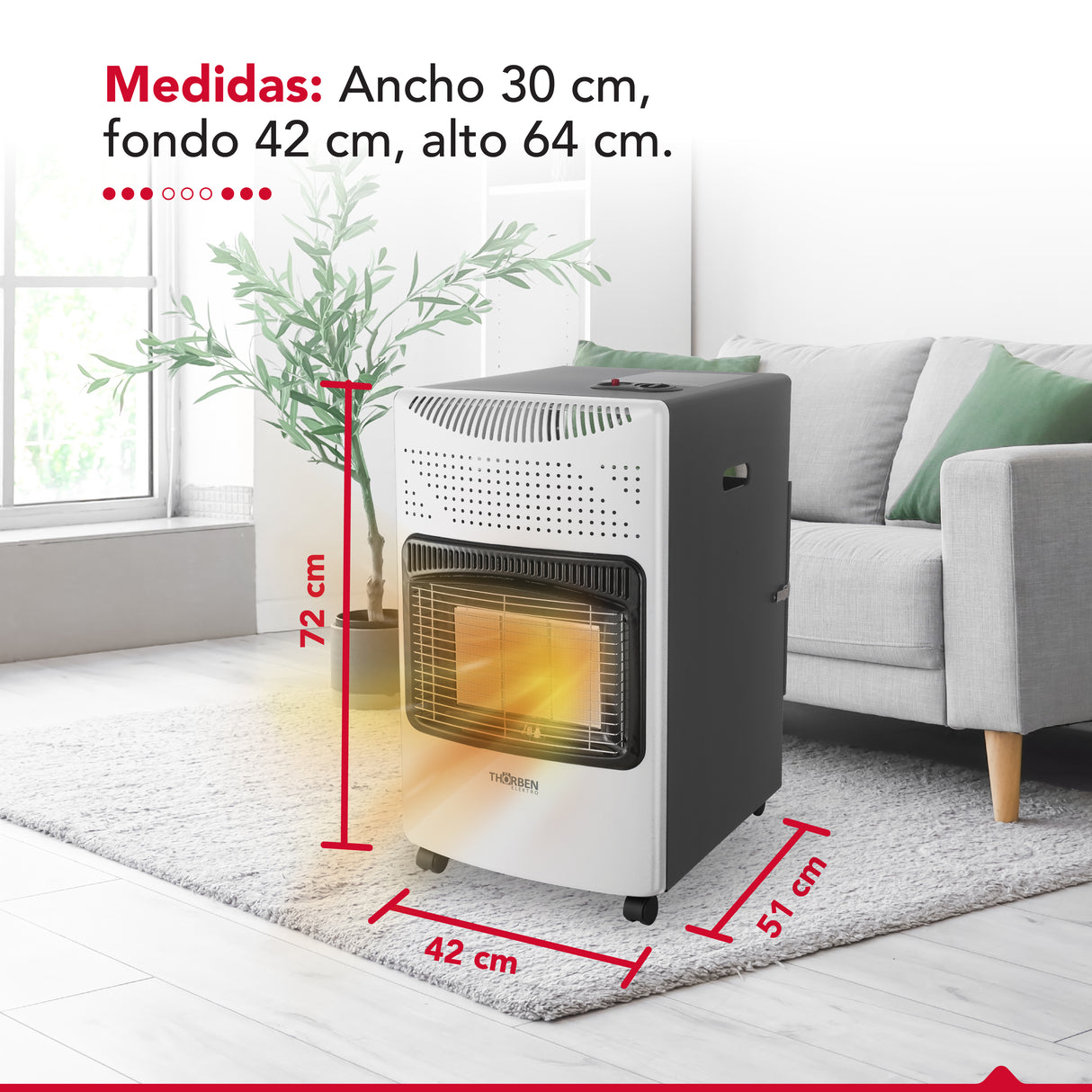 Estufa a gas Thor GL 15K White