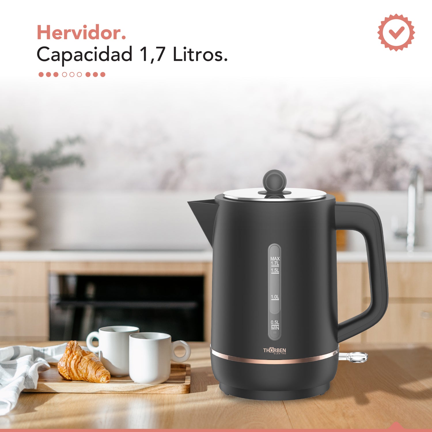 Hervidor Thor Gold Rose Kettle