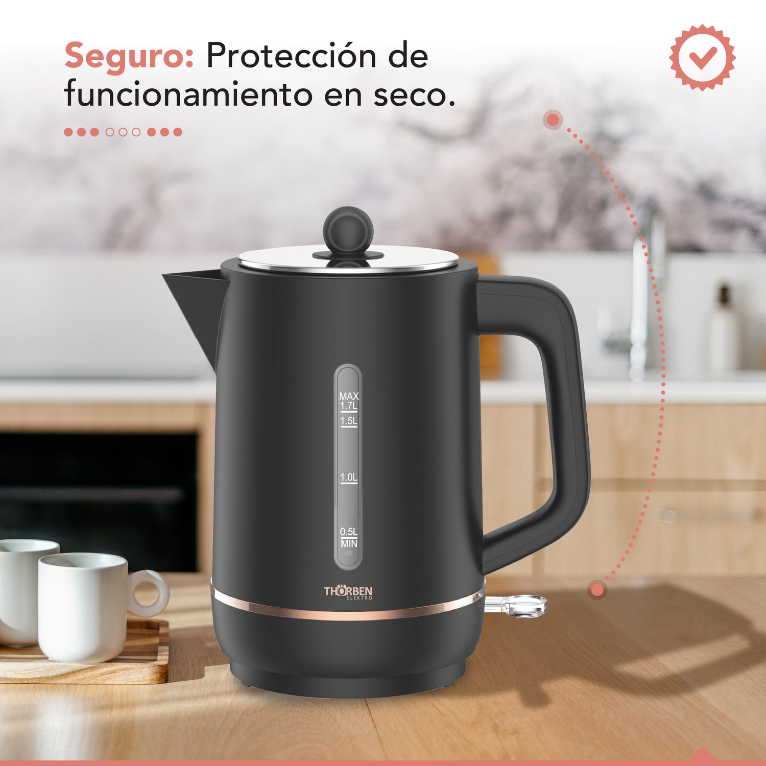 Hervidor Thor Gold Rose Kettle