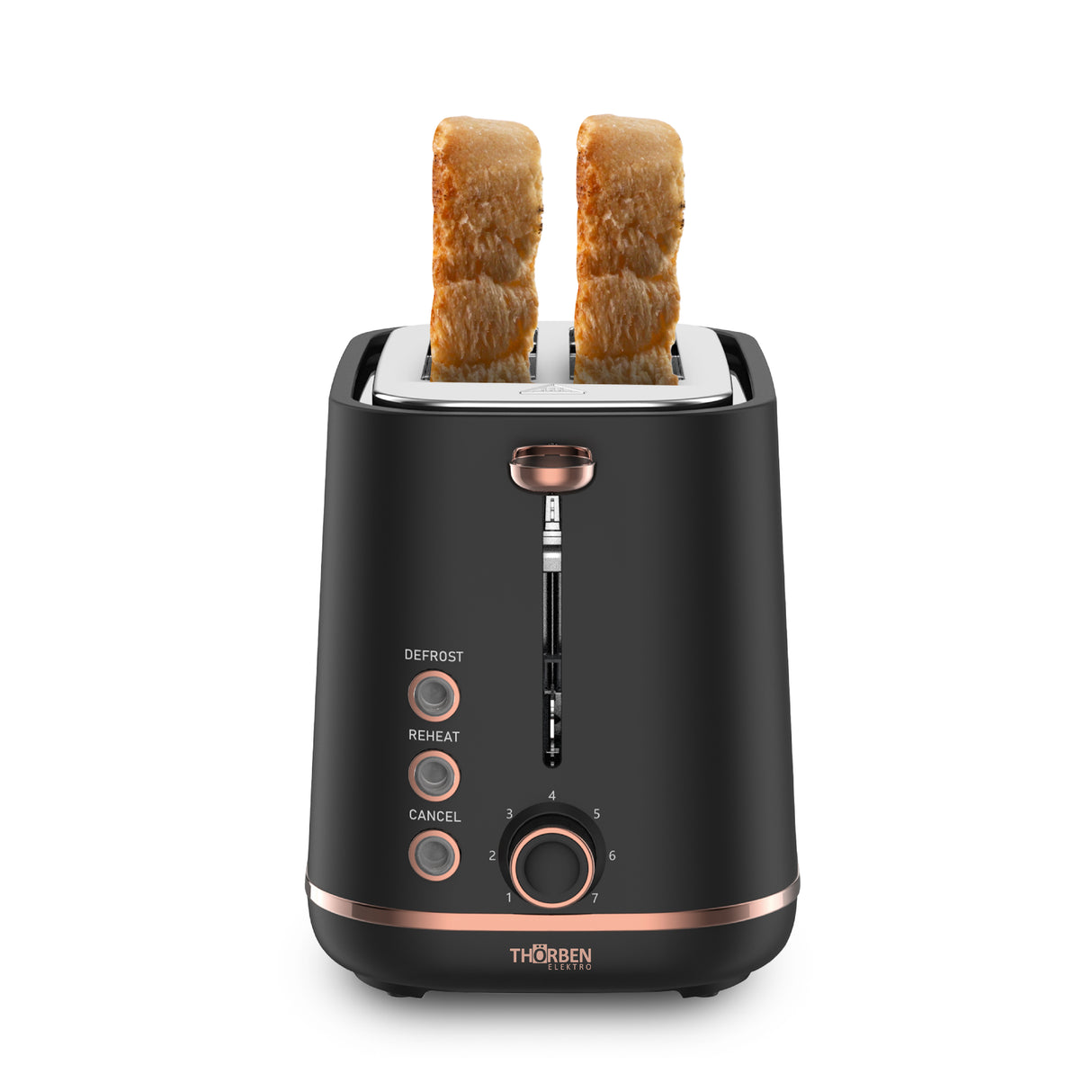 Tostador eléctrico 2 panes Thor Gold Rose Toaster
