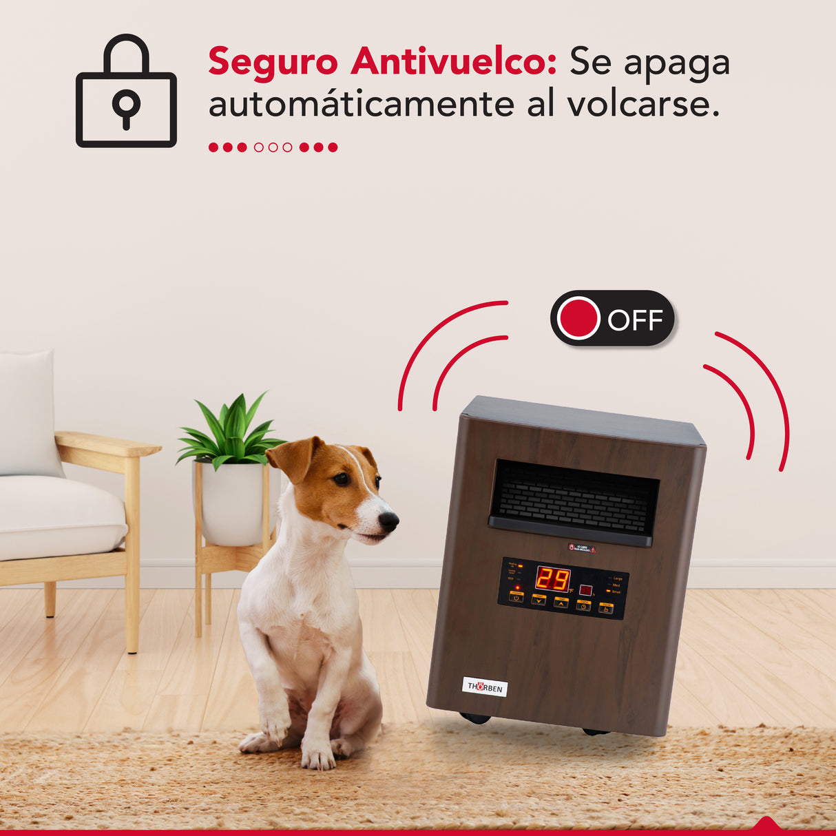Estufa infrarroja 2 en 1 Thor Green1500